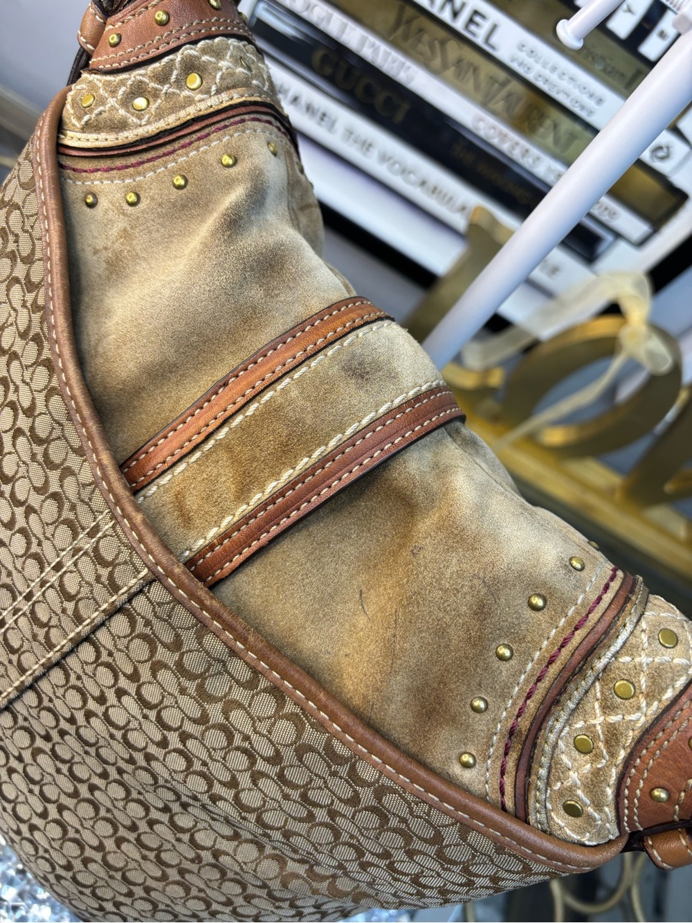 Coach 2007 y2k Soho Signature Buckle Flap Hobo Bag GUC - Picture 7 of 17